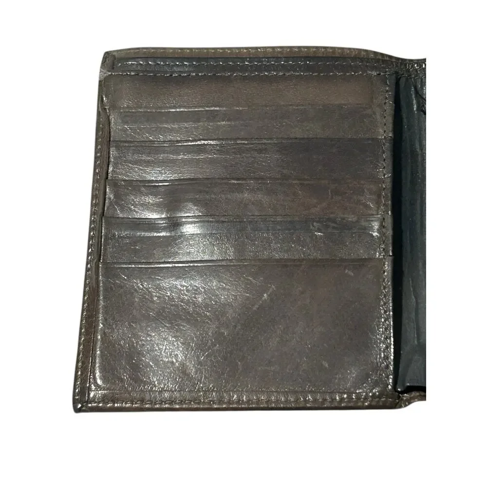 Le Baron MCM Genuine Buffalo Calf Leather Coin Wallet Ladies Change Holder Brown
